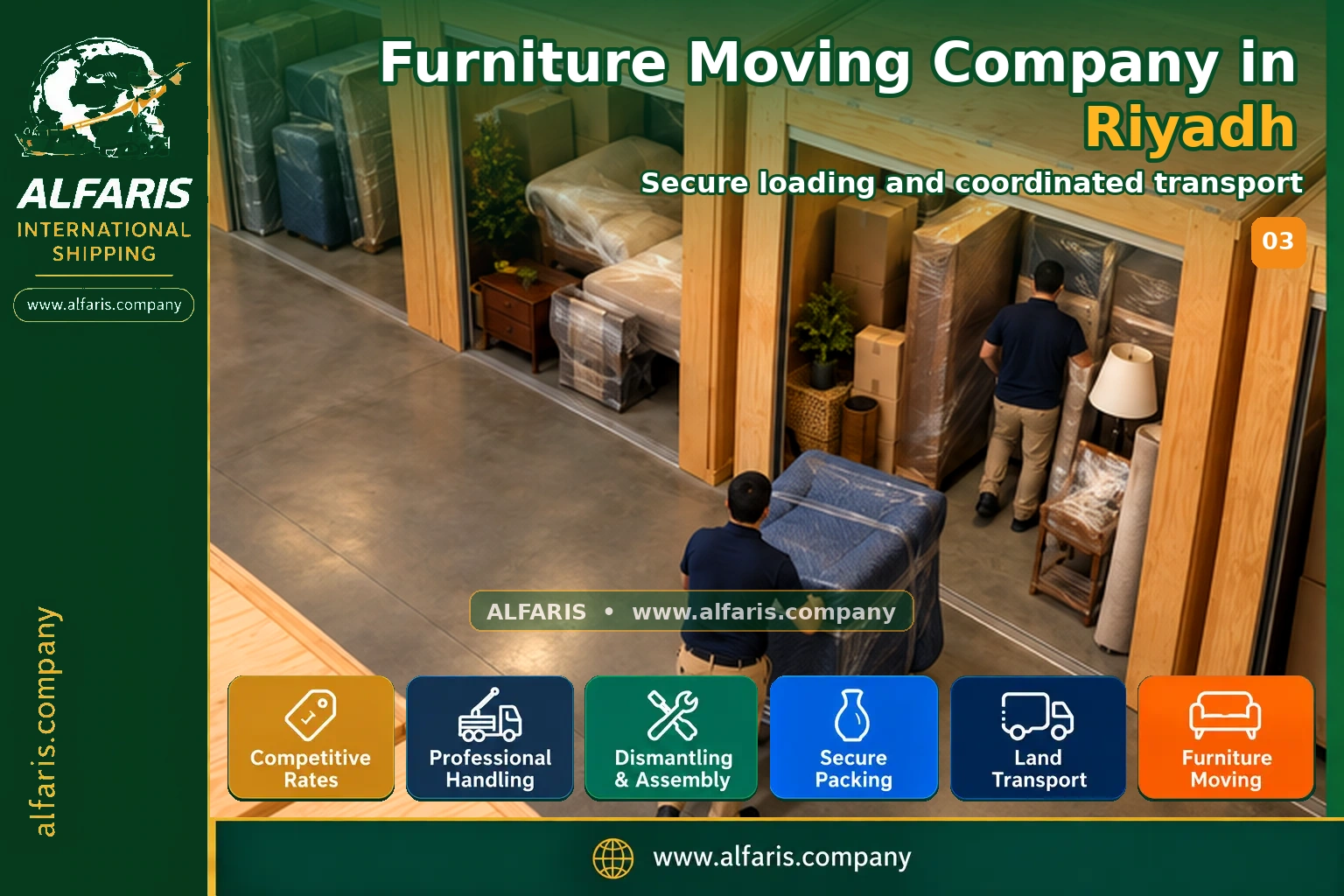 Furniture Moving Company in Riyadh — Vehicle loading and route coordination Furniture Moving Company in Riyadh — Vehicle loading and route coordination
