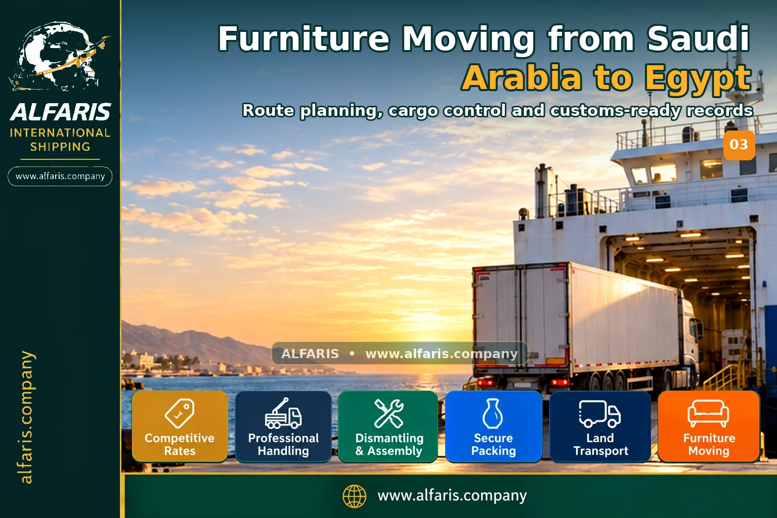 Furniture packaging for shipping to Egypt