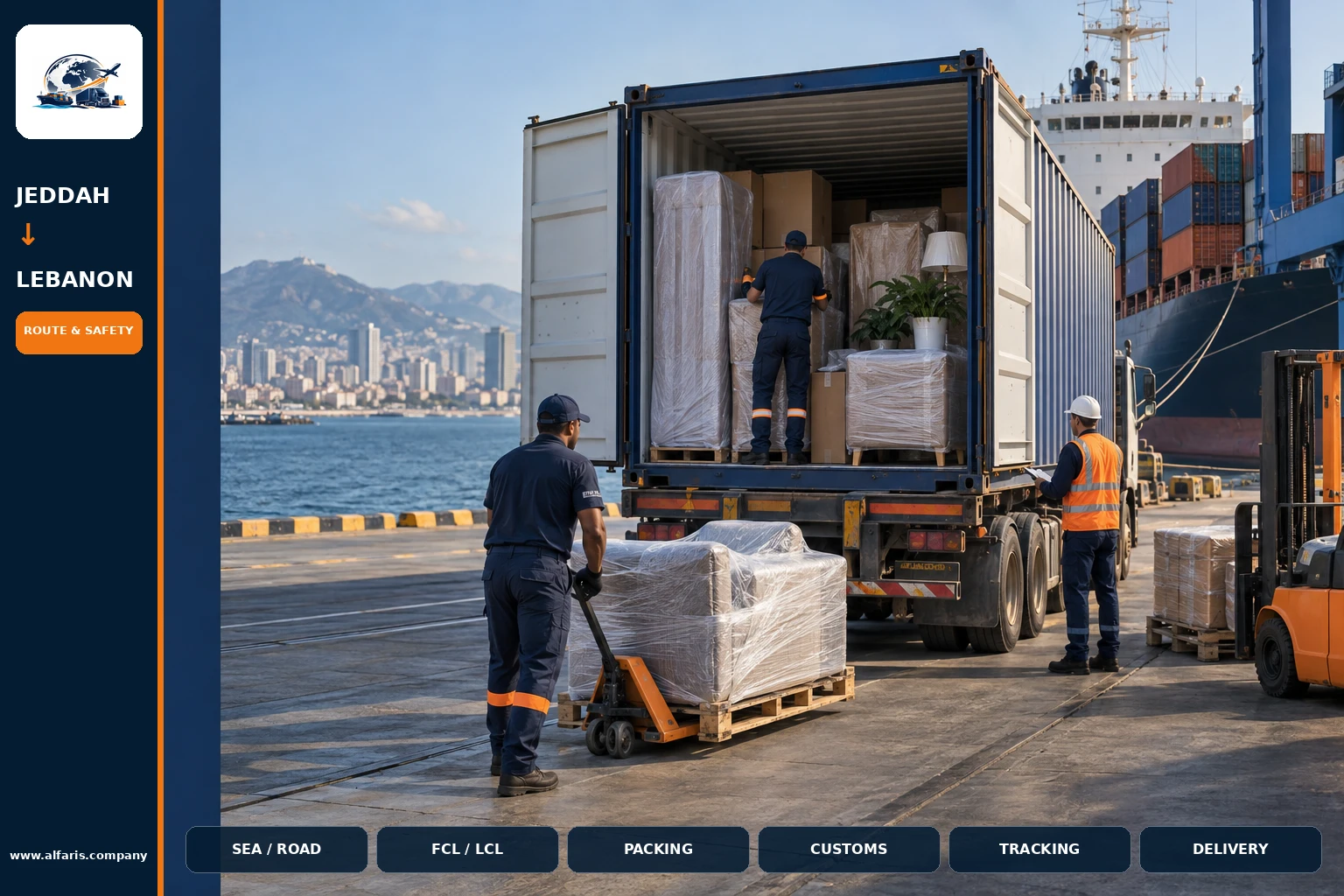 Furniture packaging for shipping to Lebanon