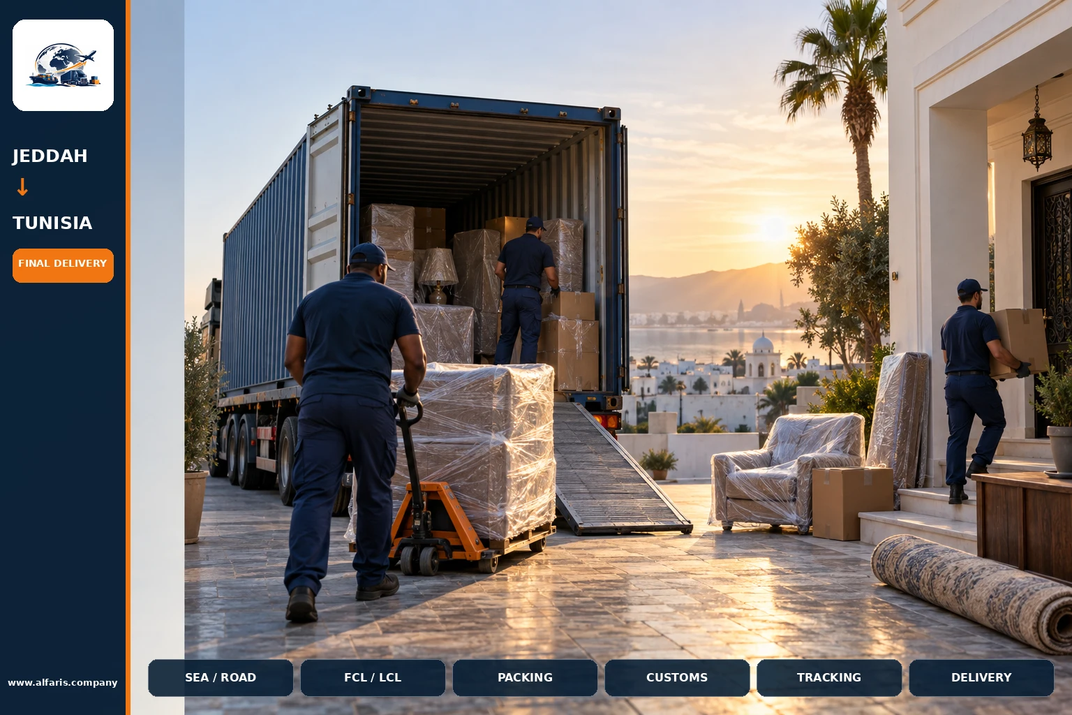 Delivery of shipments in Tunisia