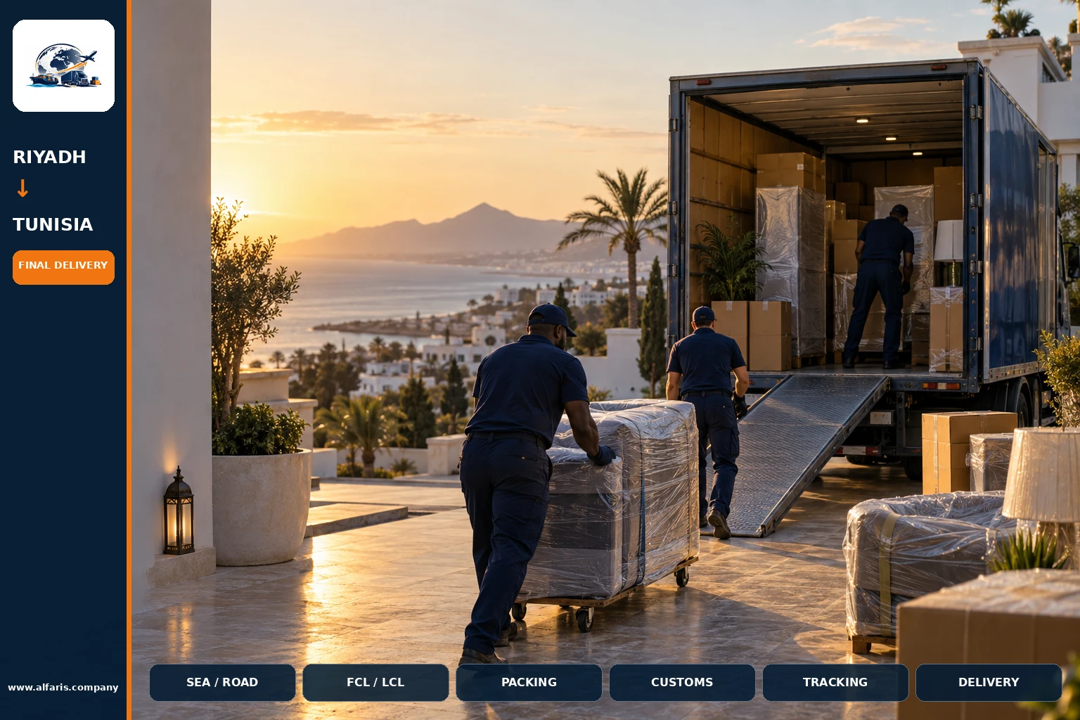 Delivery of shipments in Tunisia