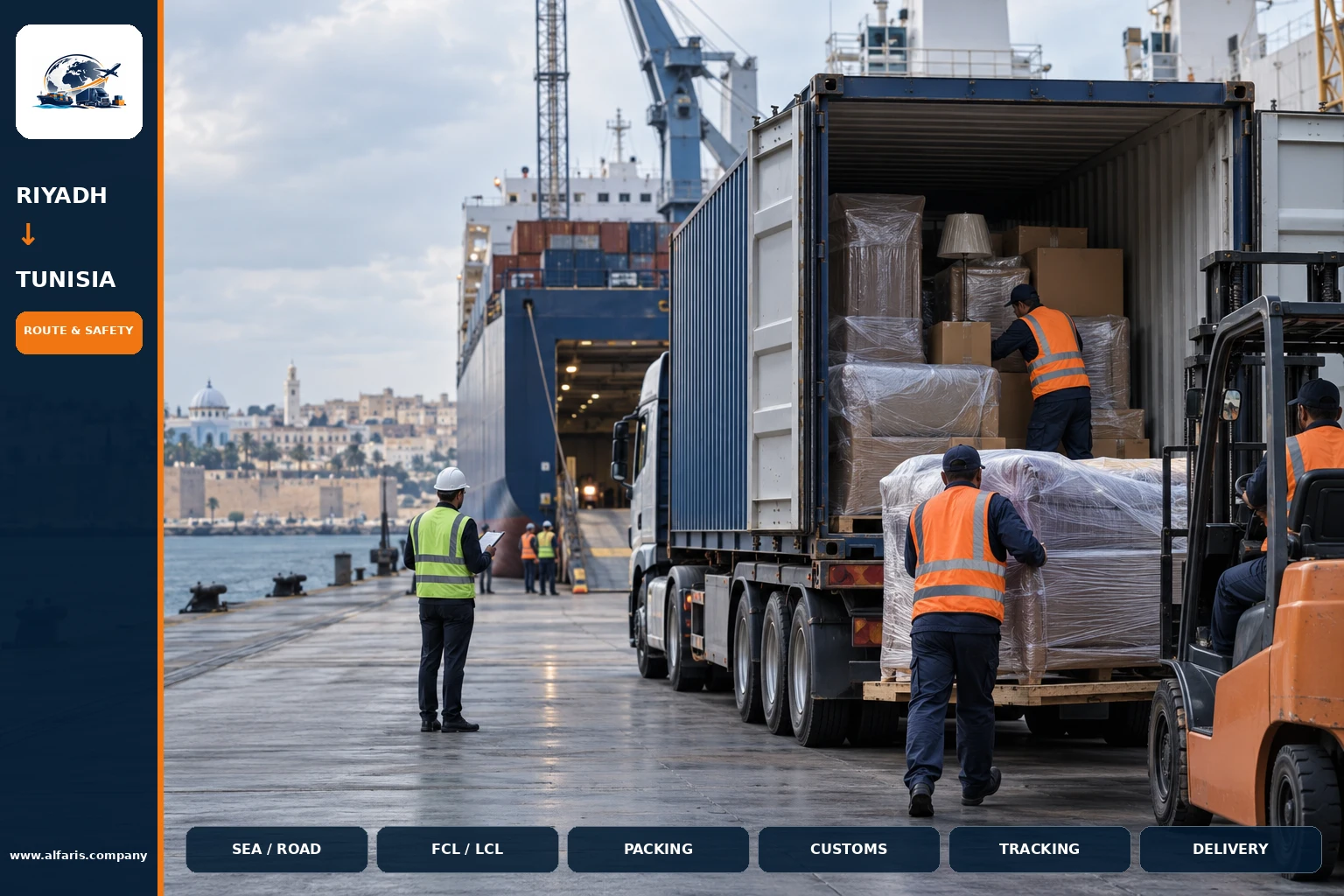 Furniture packaging for shipping to Tunisia
