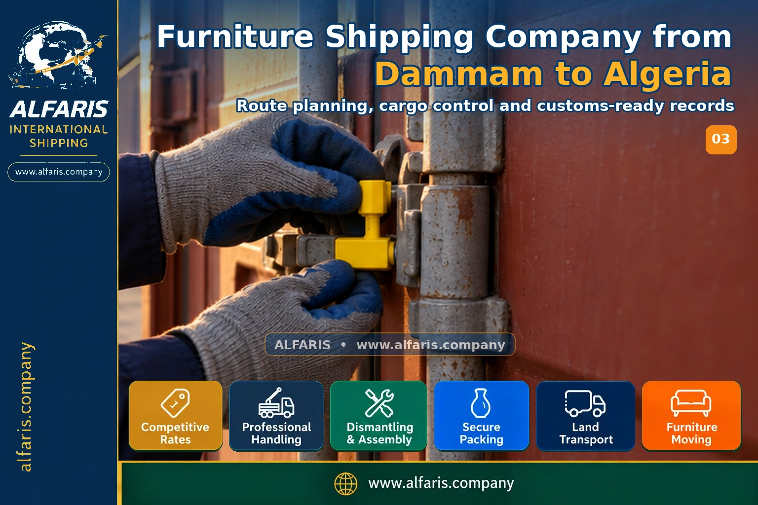 Furniture packaging for shipping to Algeria