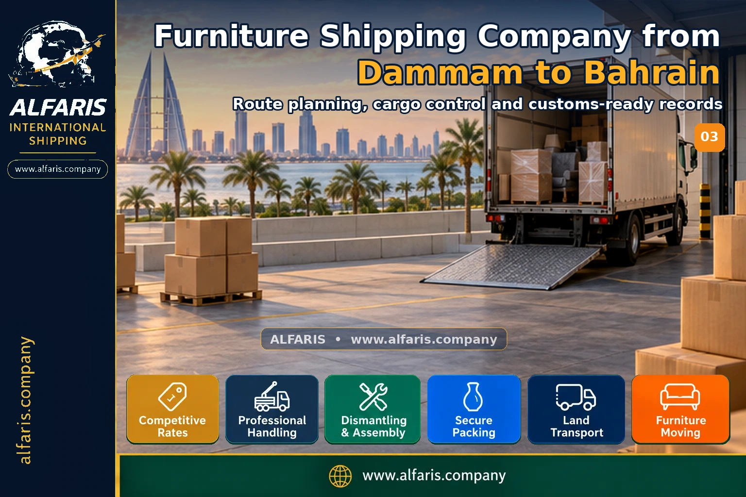 Furniture packaging for shipping to Bahrain