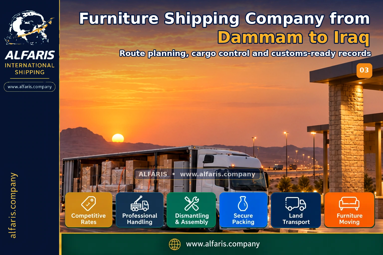 Furniture packaging for shipping to Iraq