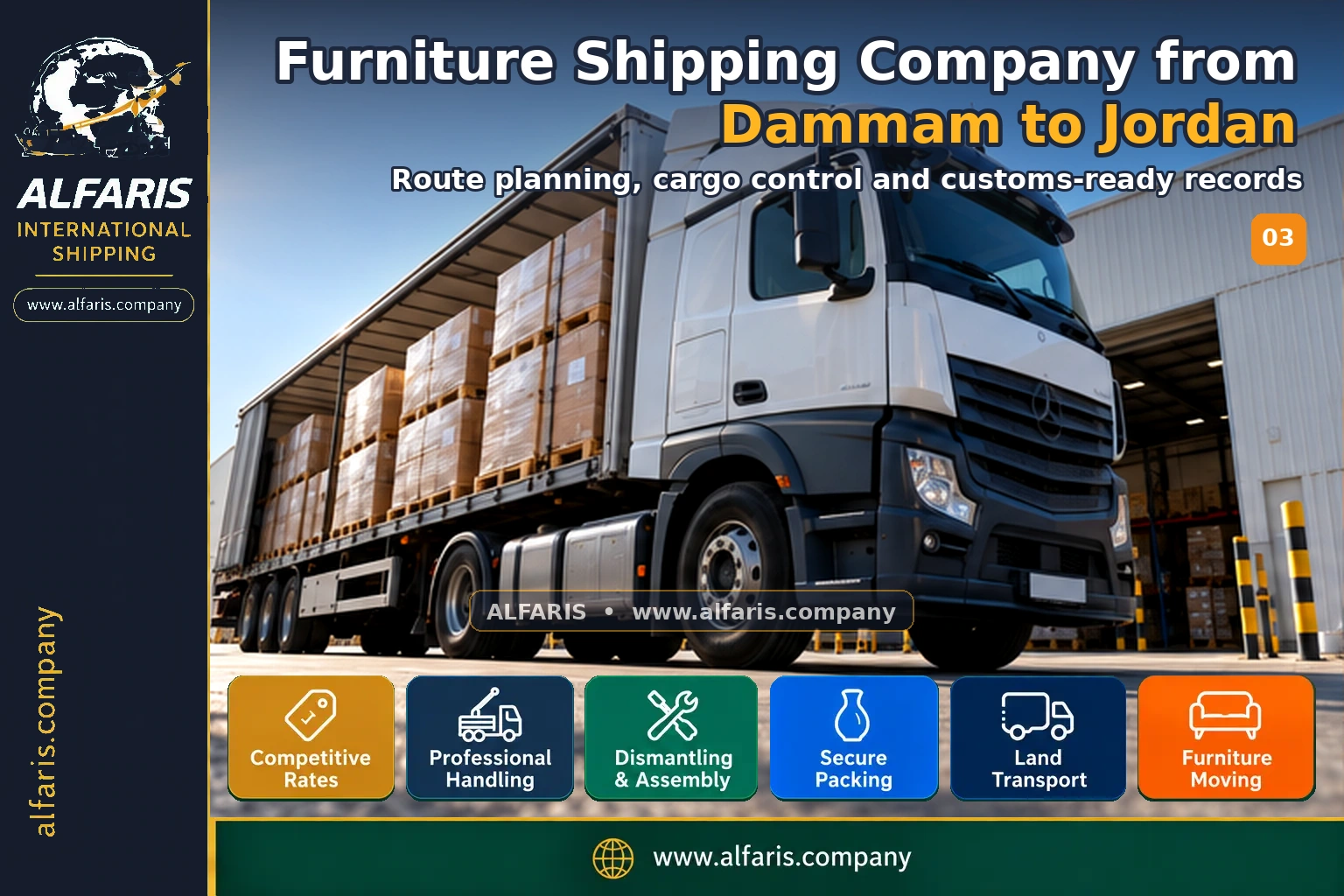 Furniture packaging for shipping to Jordan Furniture packaging for shipping to Jordan