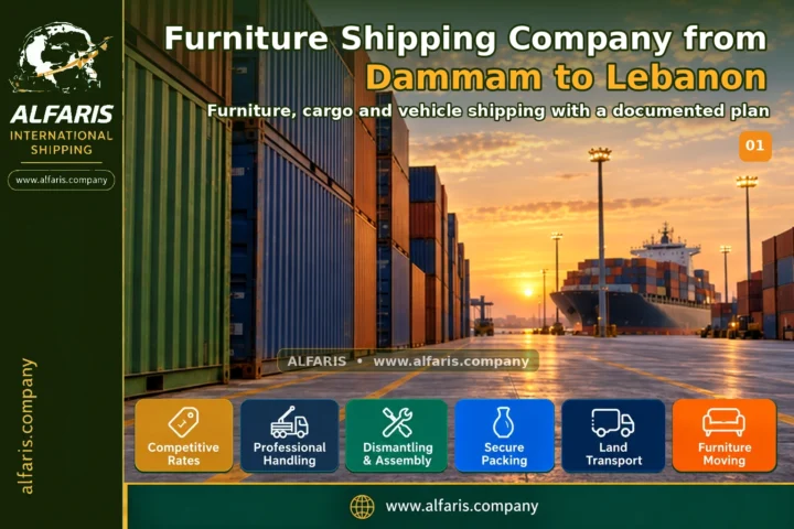 Furniture shipping from dammam to lebanon — service overview