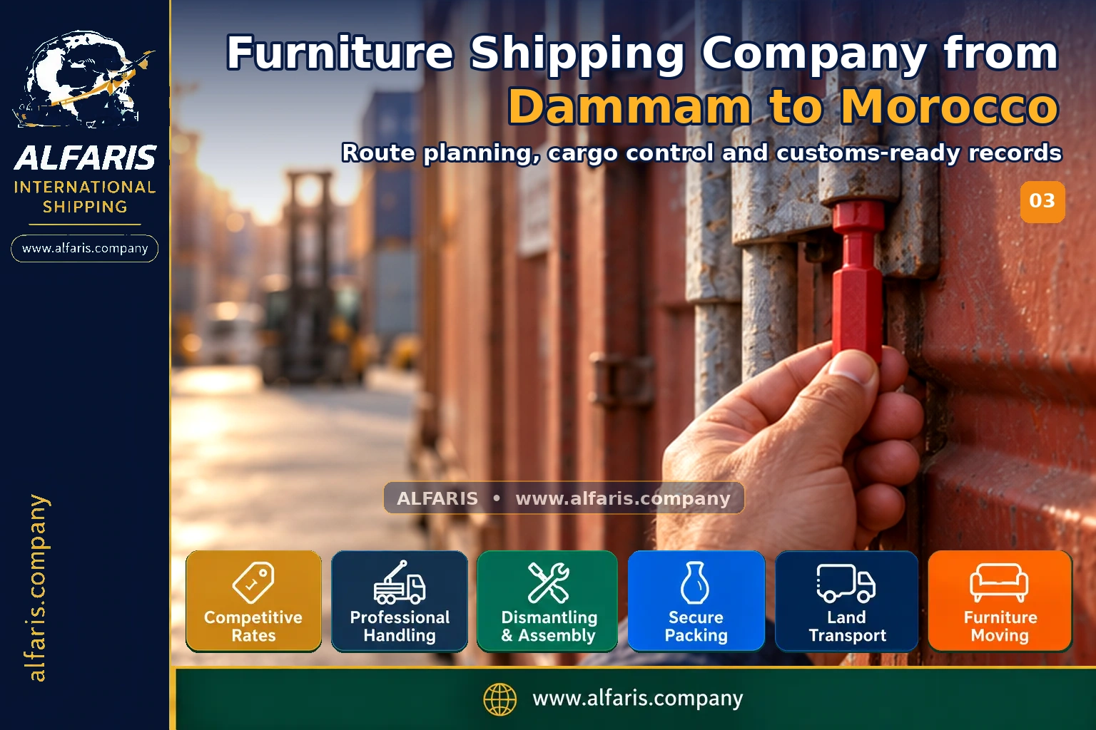Furniture packaging for shipping to Morocco