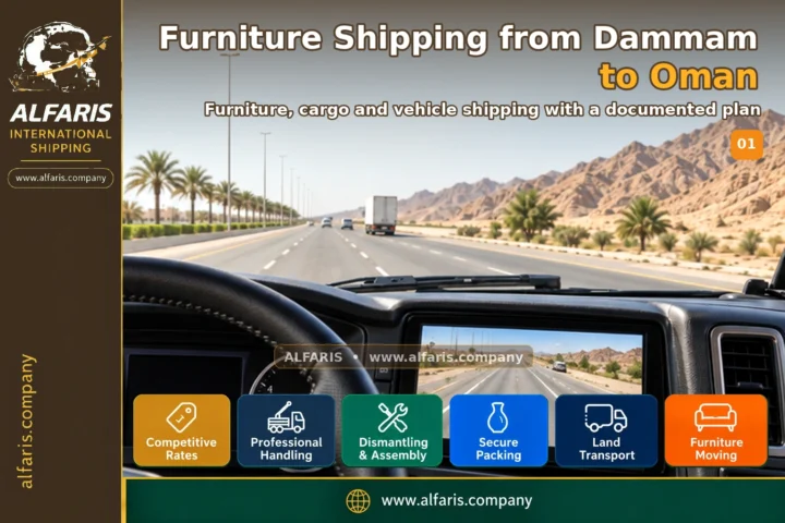 Furniture shipping from dammam to oman — service overview