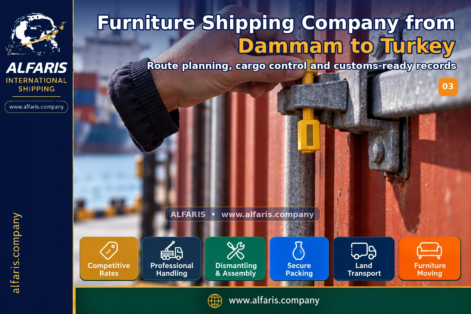 Furniture packaging for shipping to Turkey