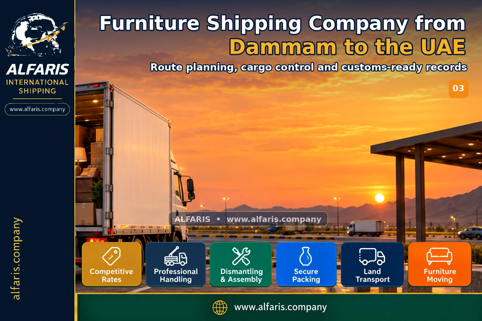 Furniture packaging for shipping to the UAE