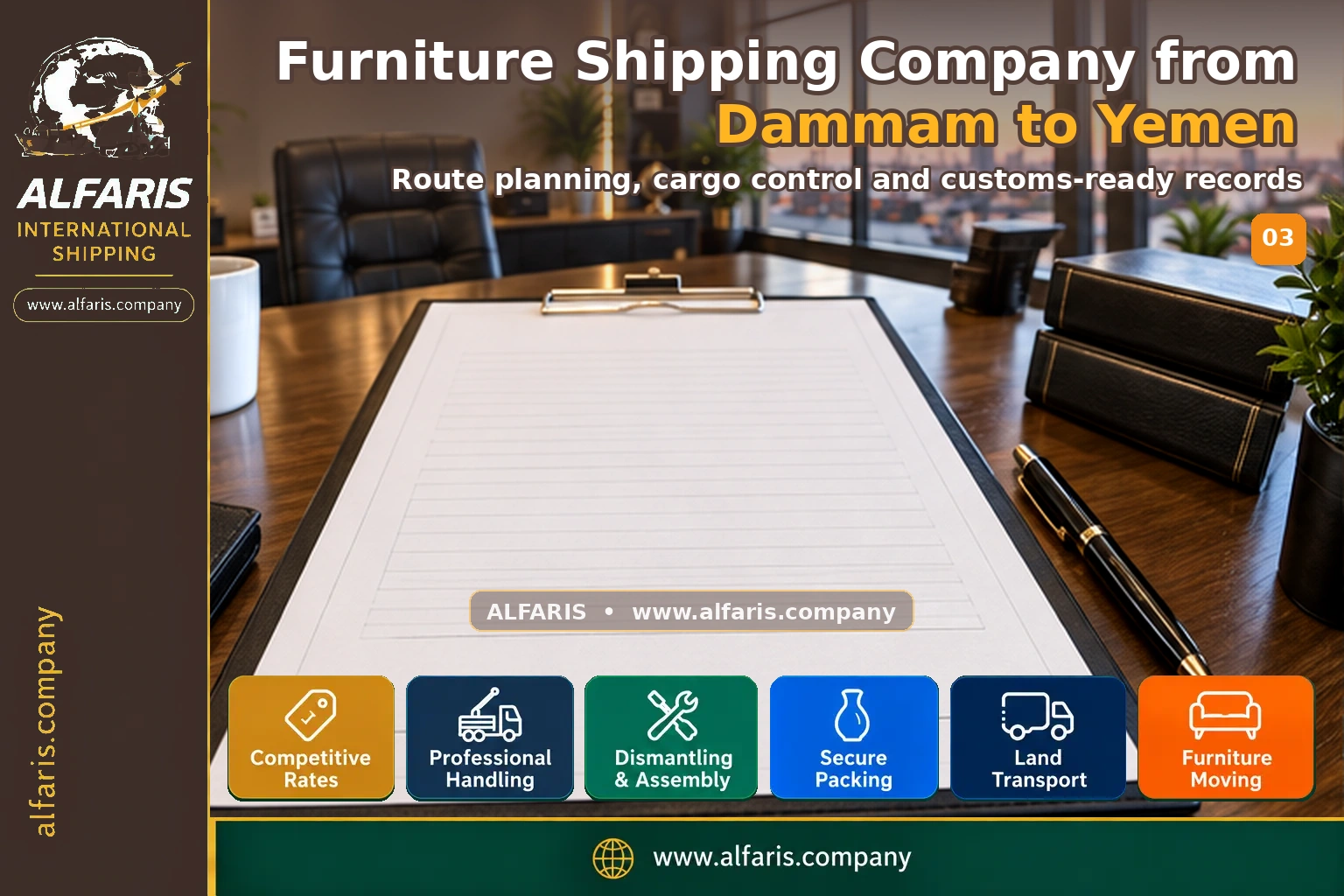 Furniture packaging for shipping to Yemen
