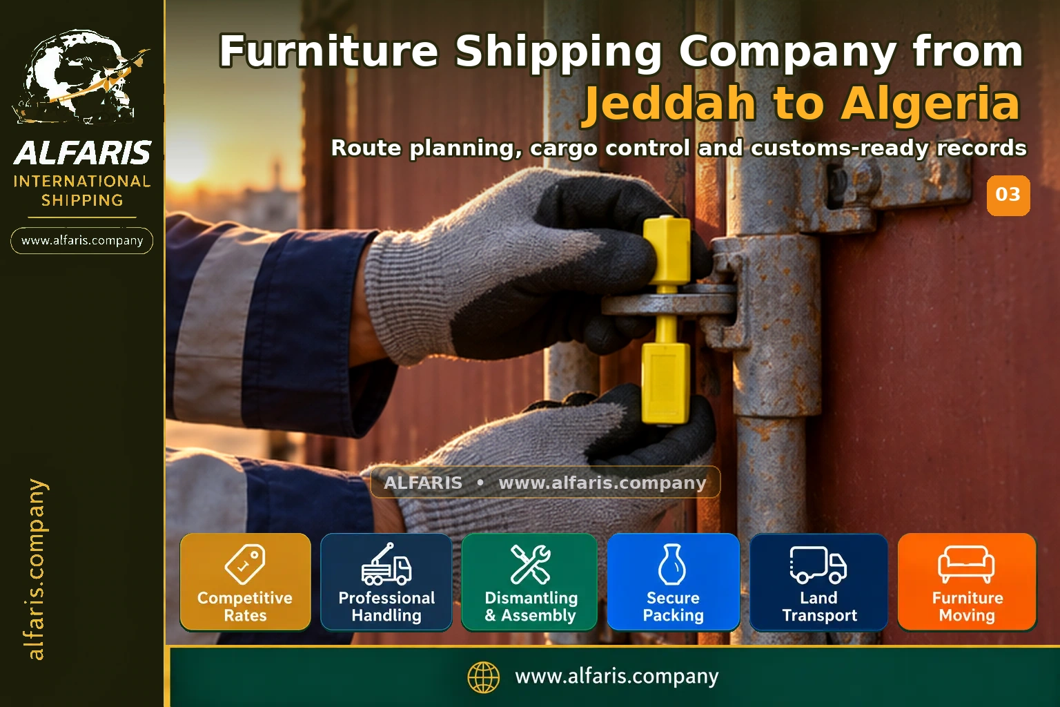Furniture packaging for shipping to Algeria