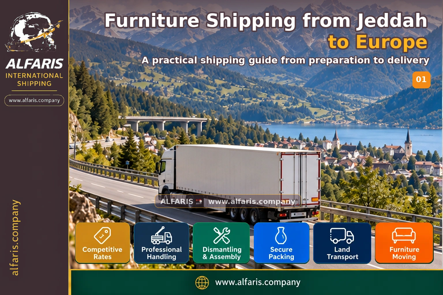Furniture shipping from jeddah to europe — service overview