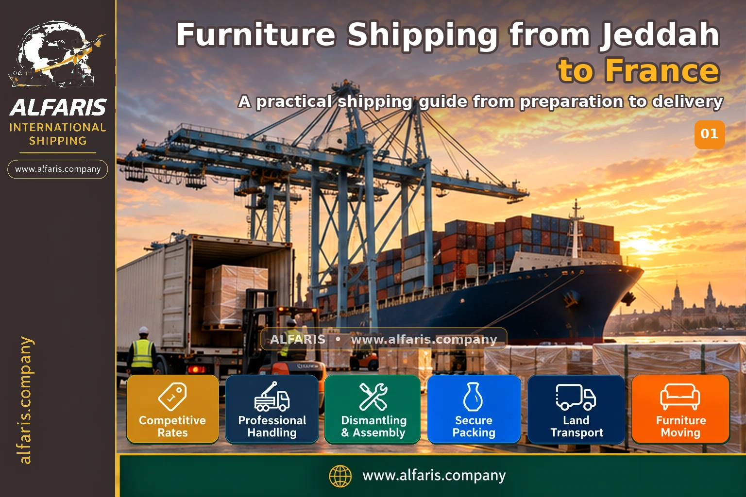 Furniture shipping from jeddah to france — service overview