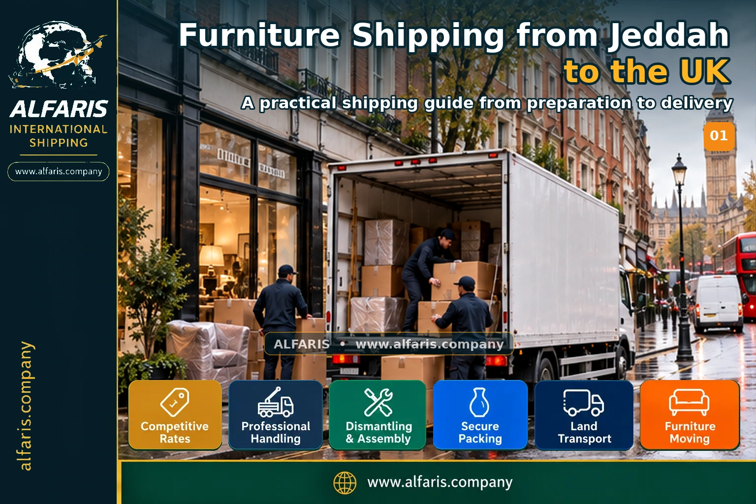 Furniture shipping from jeddah to the uk — service overview
