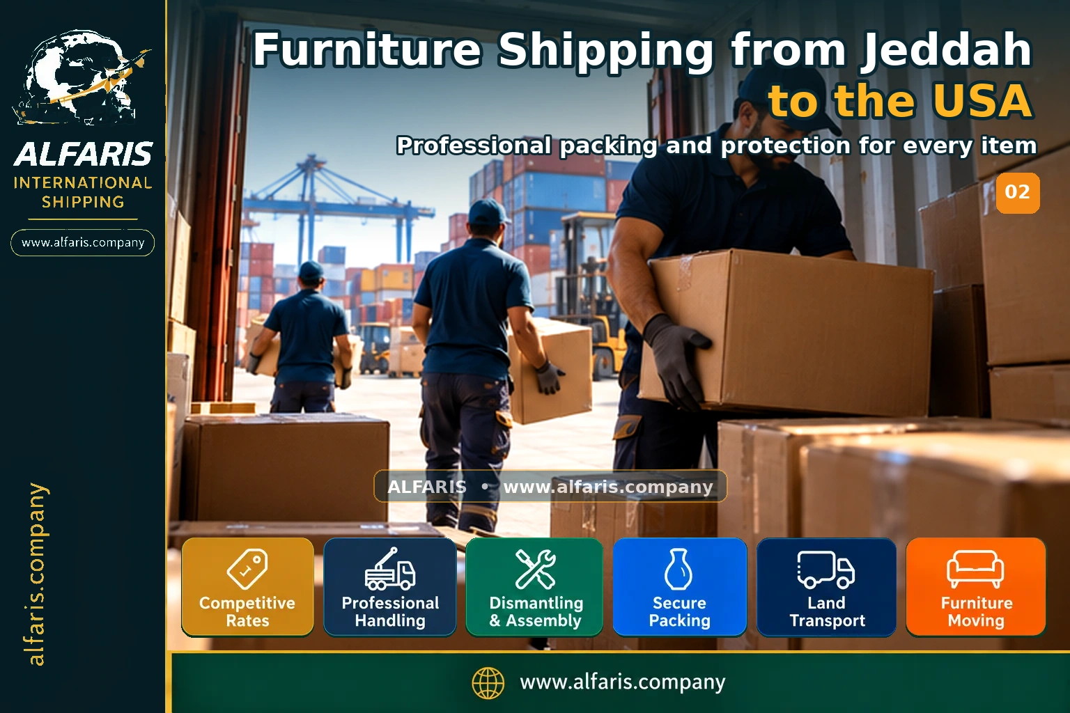 The shipping route from Jeddah to the United States is via the approved route at the time of implementation or a suitable destination gateway The shipping route from Jeddah to the United States is via the approved route at the time of implementation or a suitable destination gateway