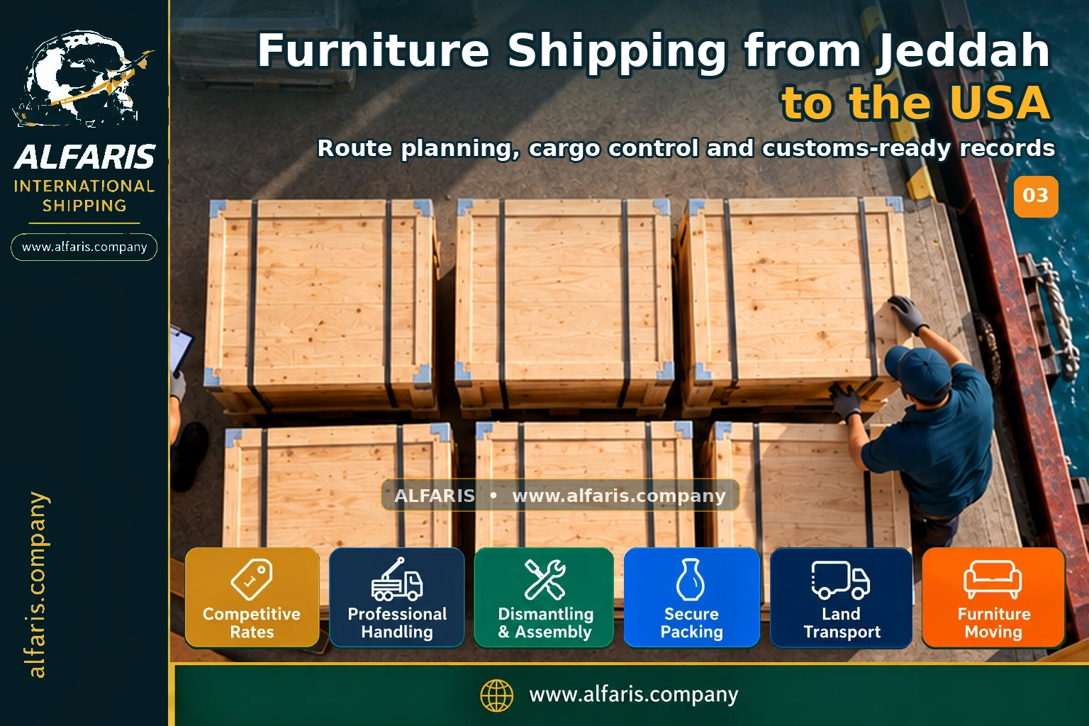 Furniture packaging for shipping to the United States Furniture packaging for shipping to the United States