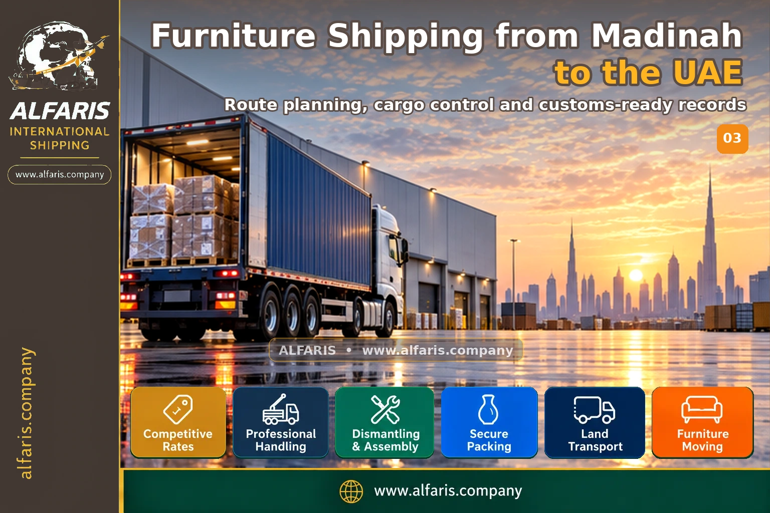 Furniture packaging for shipping to the UAE