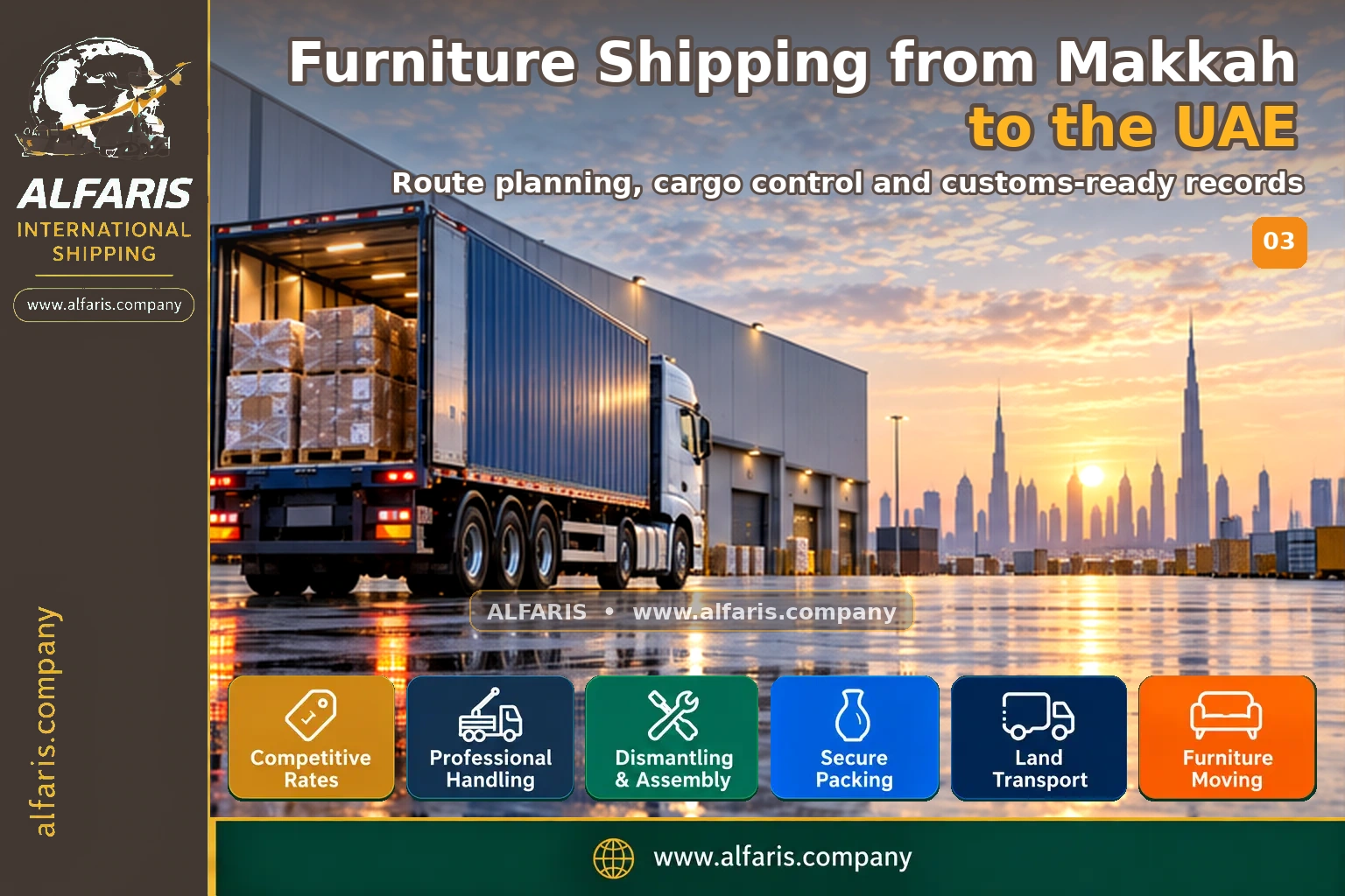 Furniture packaging for shipping to the UAE