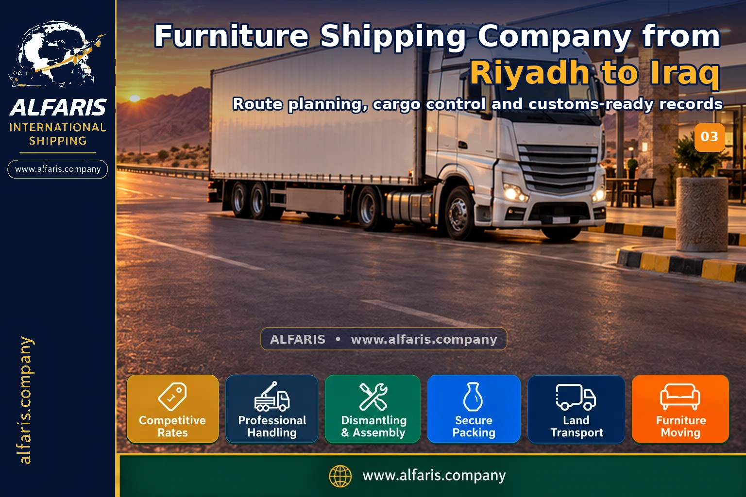 Furniture packaging for shipping to Iraq