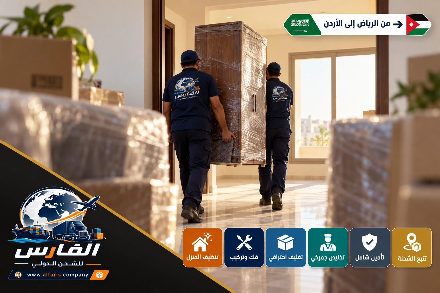 تسليم العفش في بيت جاهز بالأردن