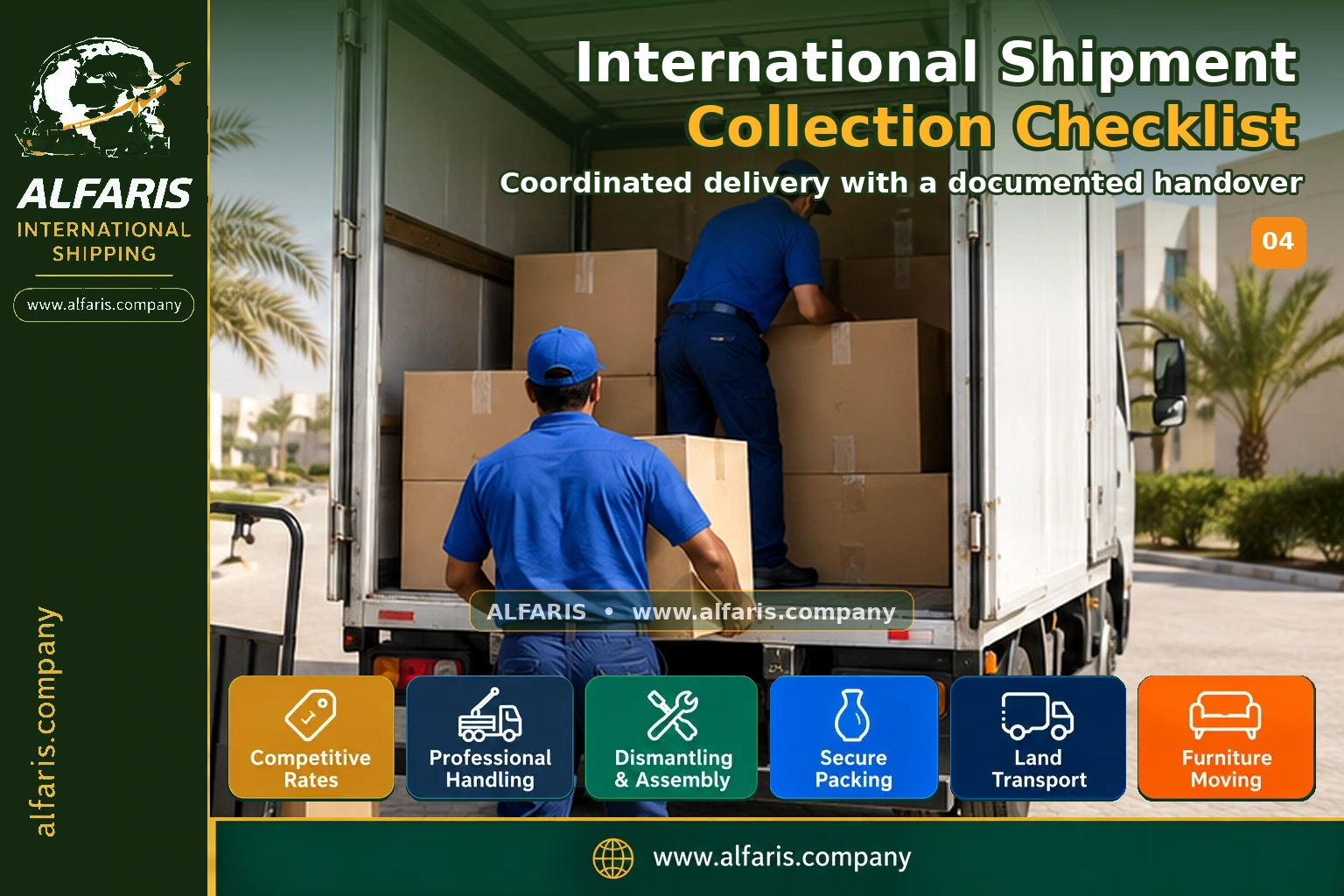 international shipment checklist — Final review