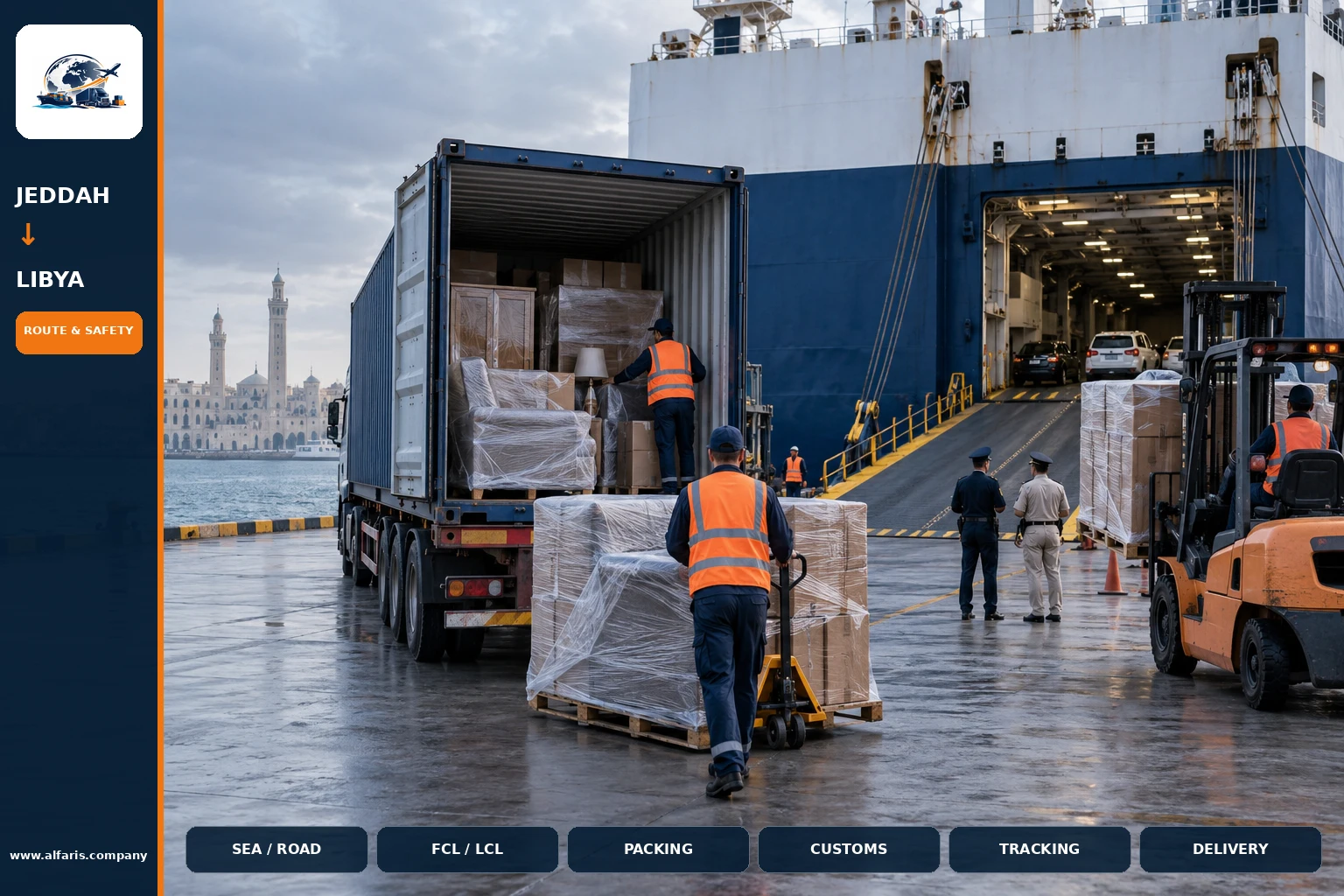 Furniture packaging for shipping to Libya