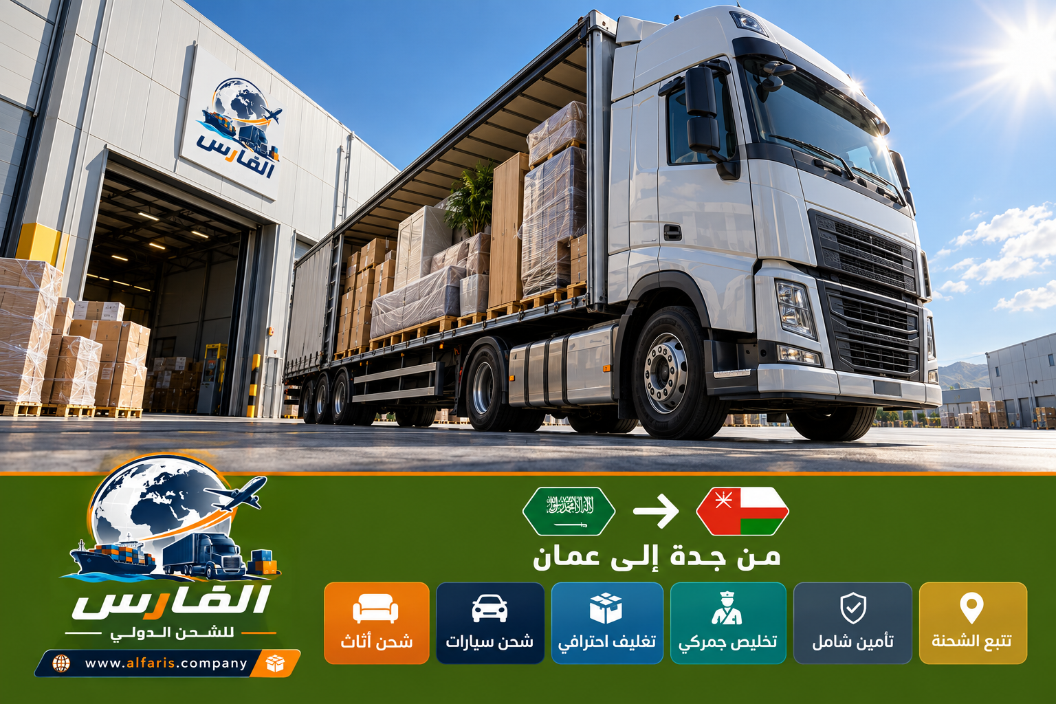 تغليف الأثاث للشحن من جدة إلى عمان