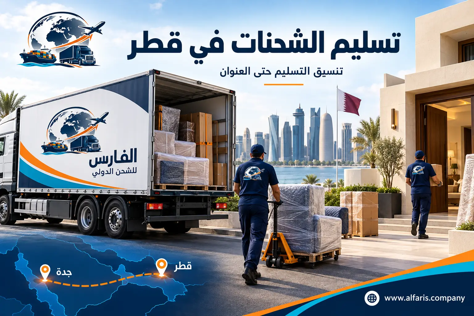 تسليم الشحنات في قطر