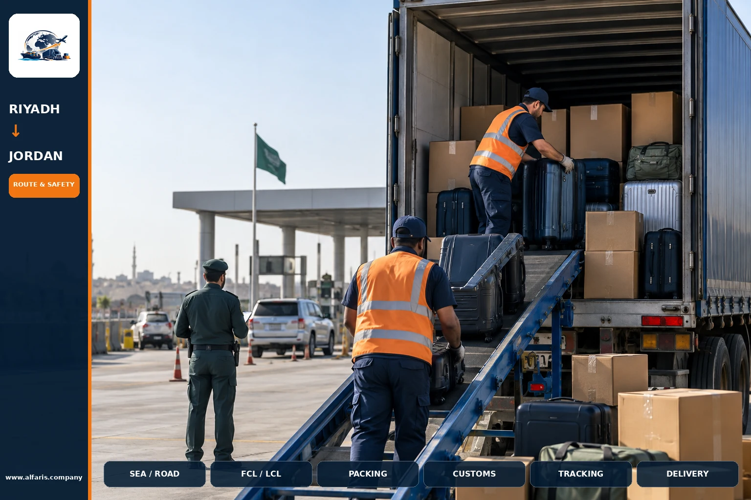Furniture packaging for shipping to Jordan