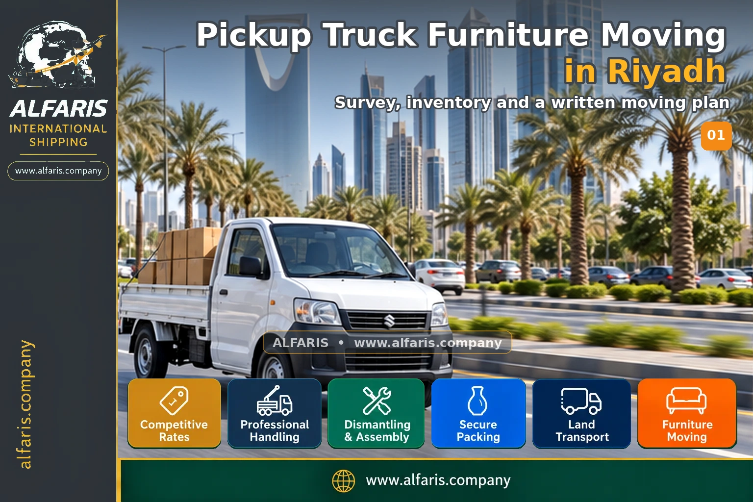Pickup Truck Furniture Moving in Riyadh — survey and planning
