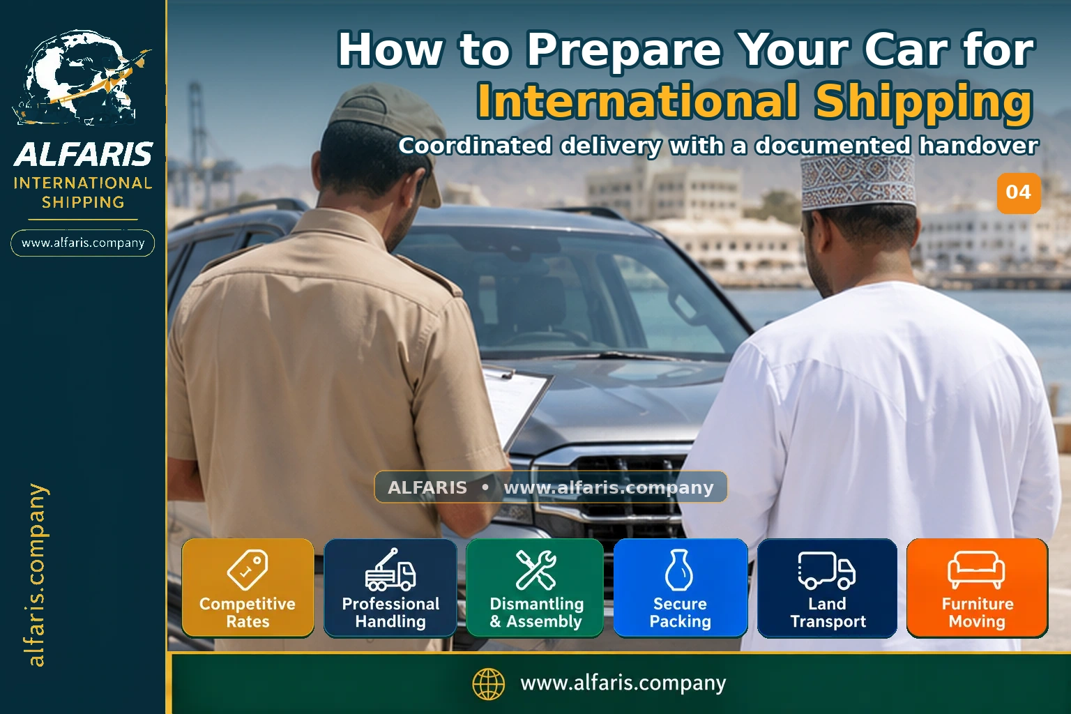 preparing a car for international shipping — Final review