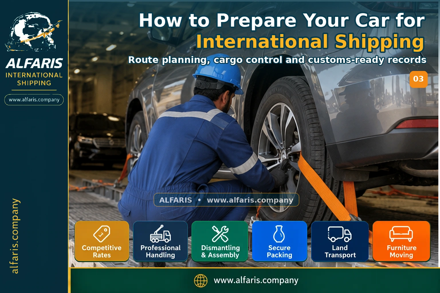 preparing a car for international shipping — Inspection and records