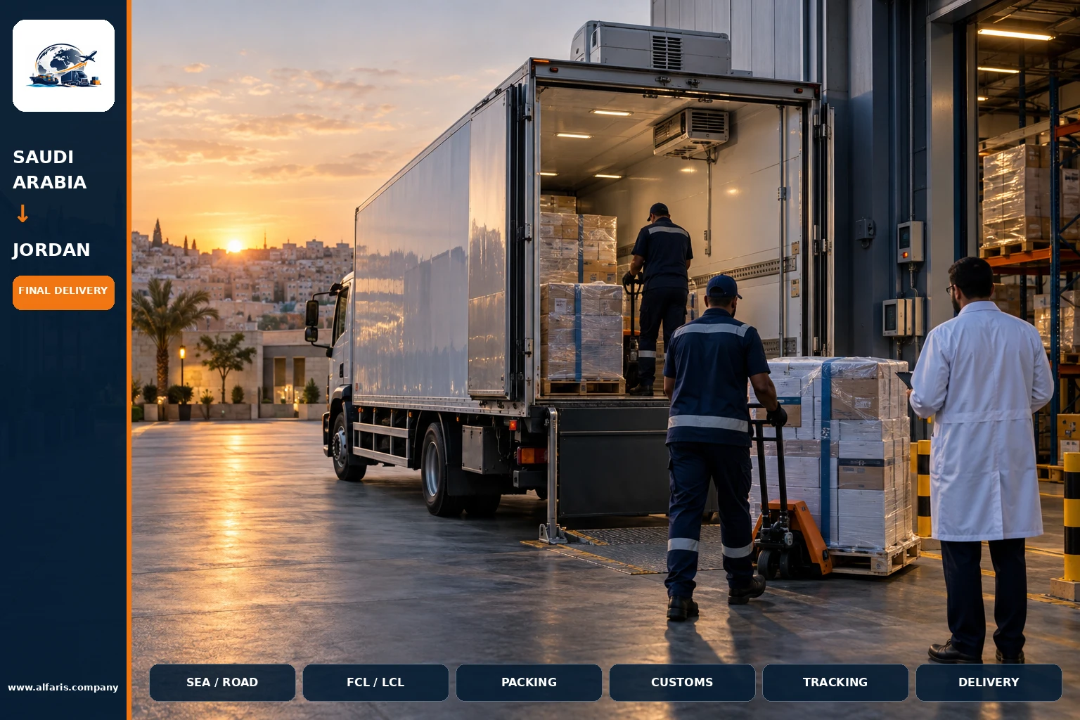 Delivery of shipments in Jordan