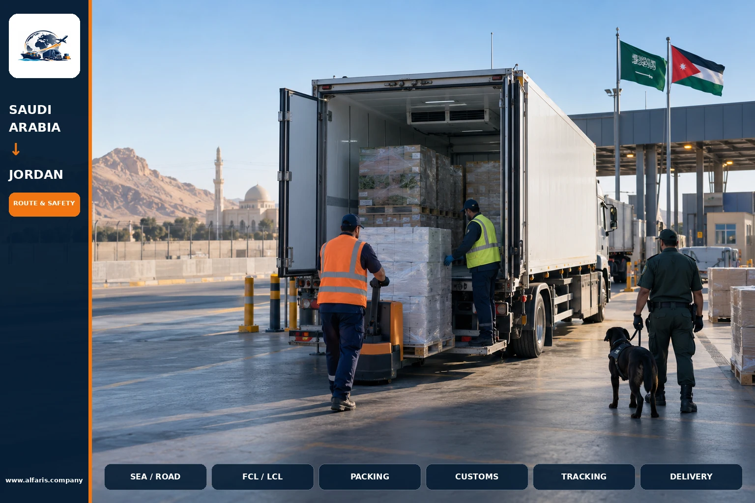 Furniture packaging for shipping to Jordan
