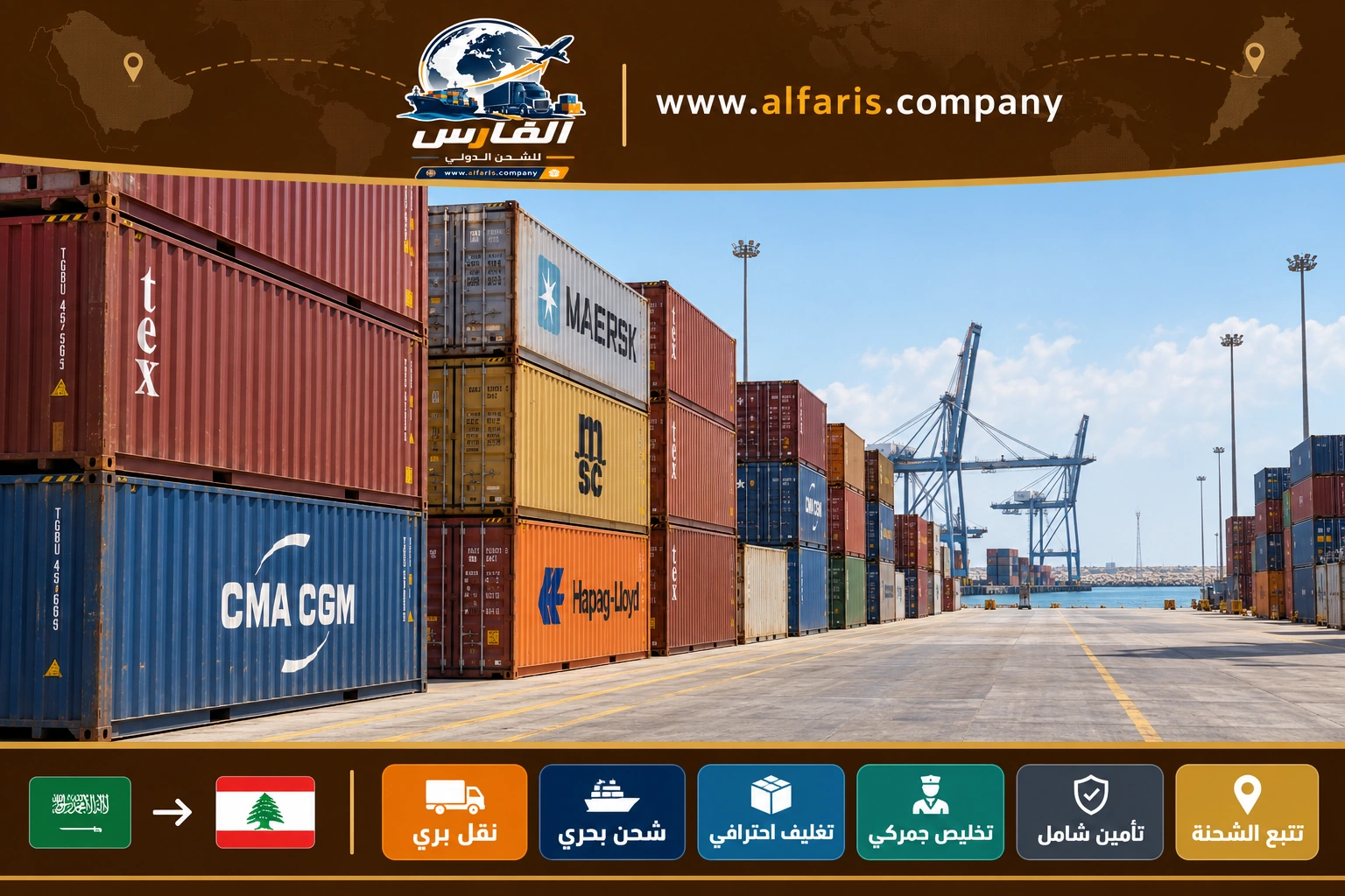 تغليف الأثاث للشحن من الرياض إلى لبنان