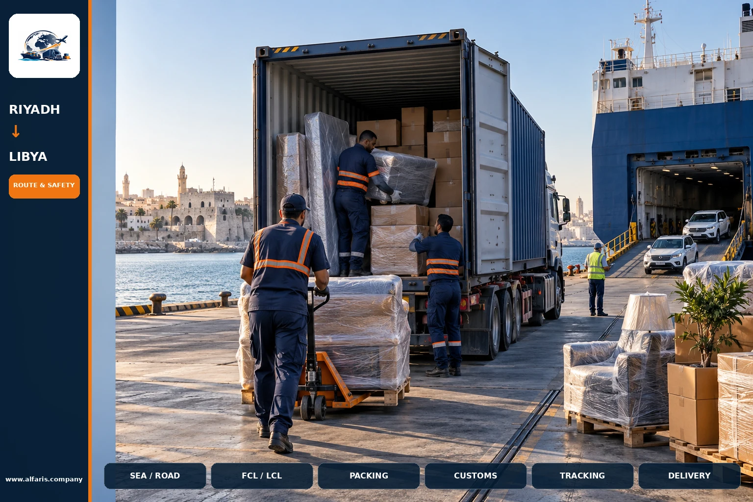 Furniture packaging for shipping to Libya