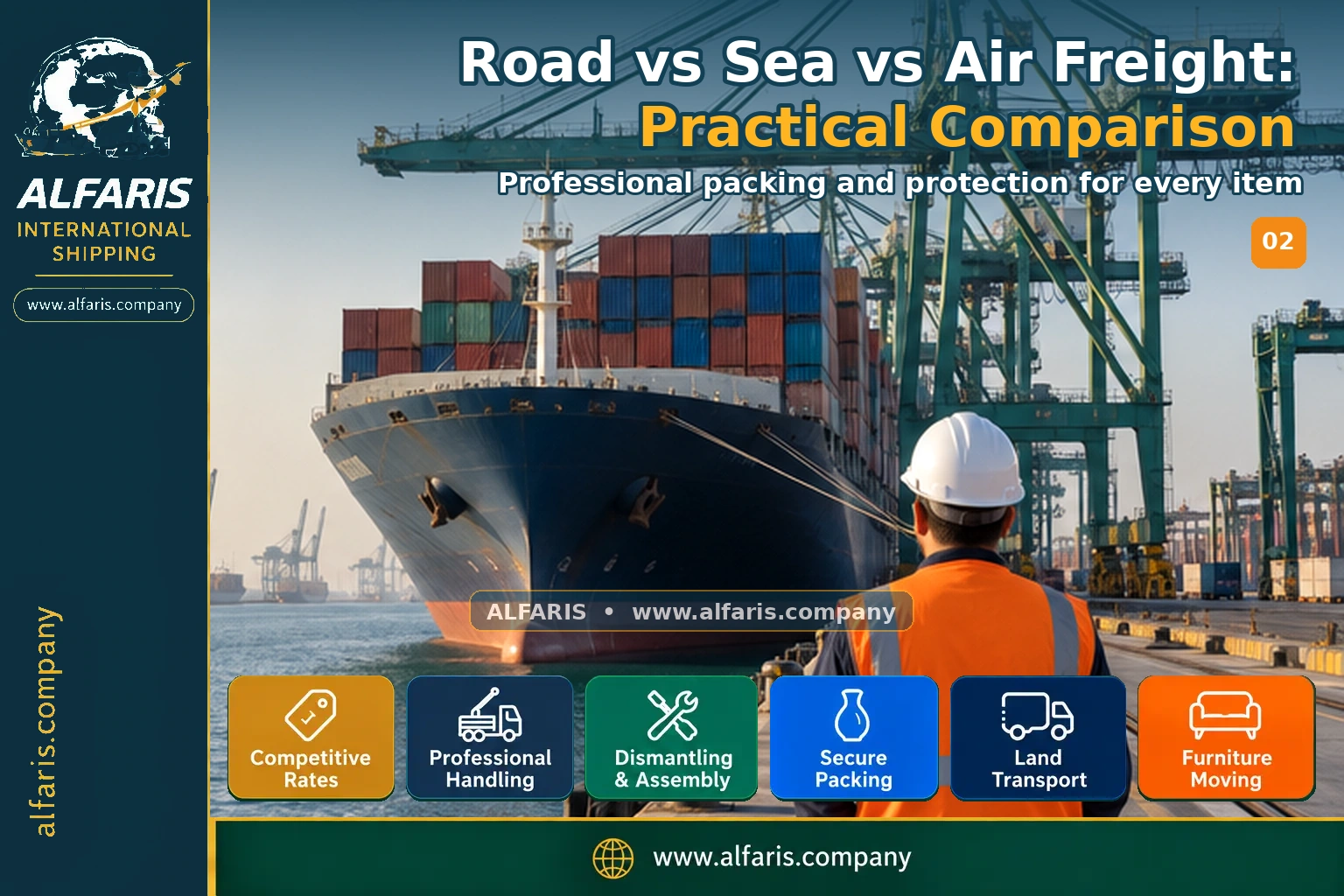 road vs sea vs air freight — Preparation and packing