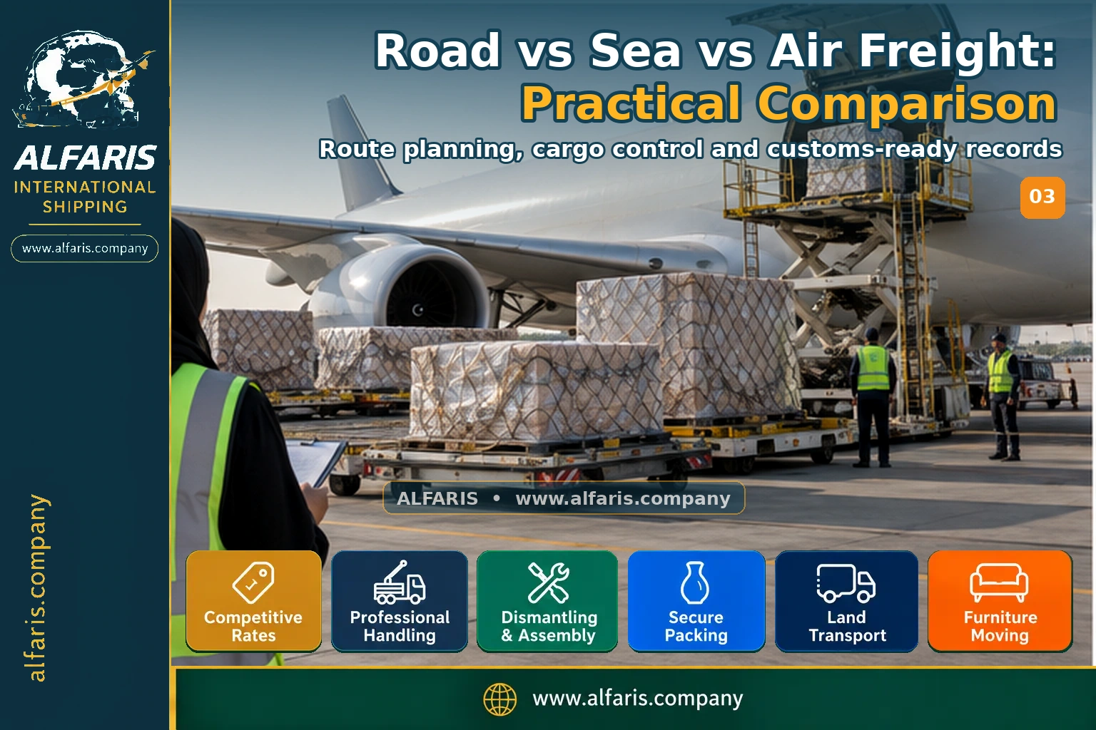 road vs sea vs air freight — Inspection and records