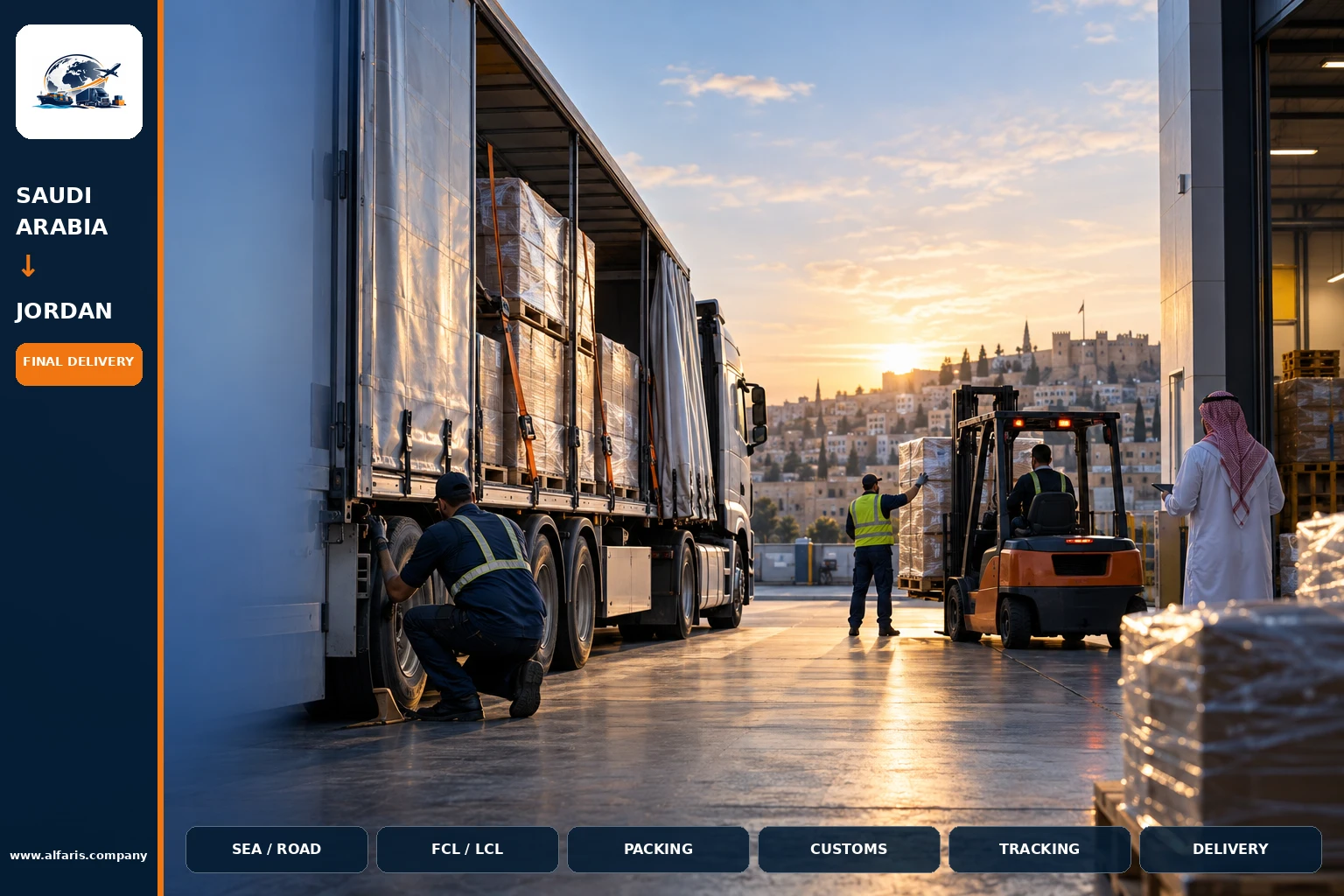 Delivery of shipments in Jordan