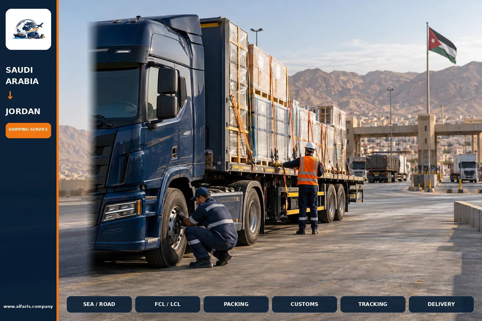 Road transport from saudi arabia to jordan — service overview