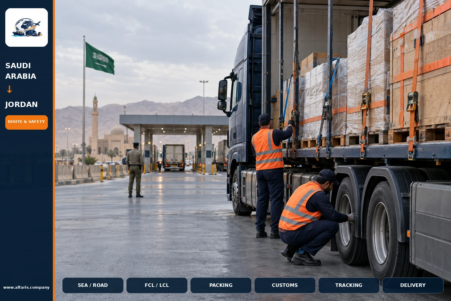 Furniture packaging for shipping to Jordan