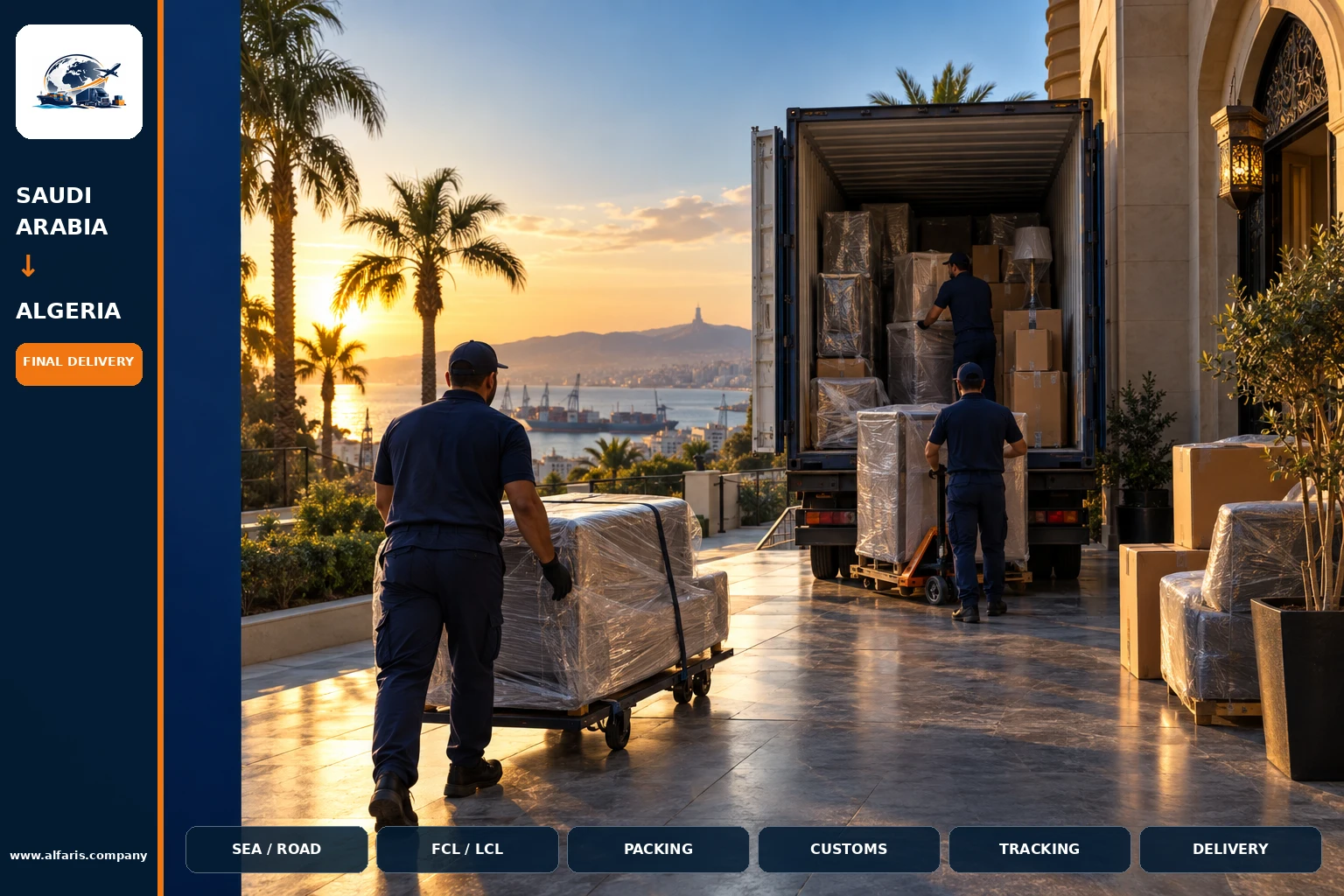 Delivery of shipments in Algeria