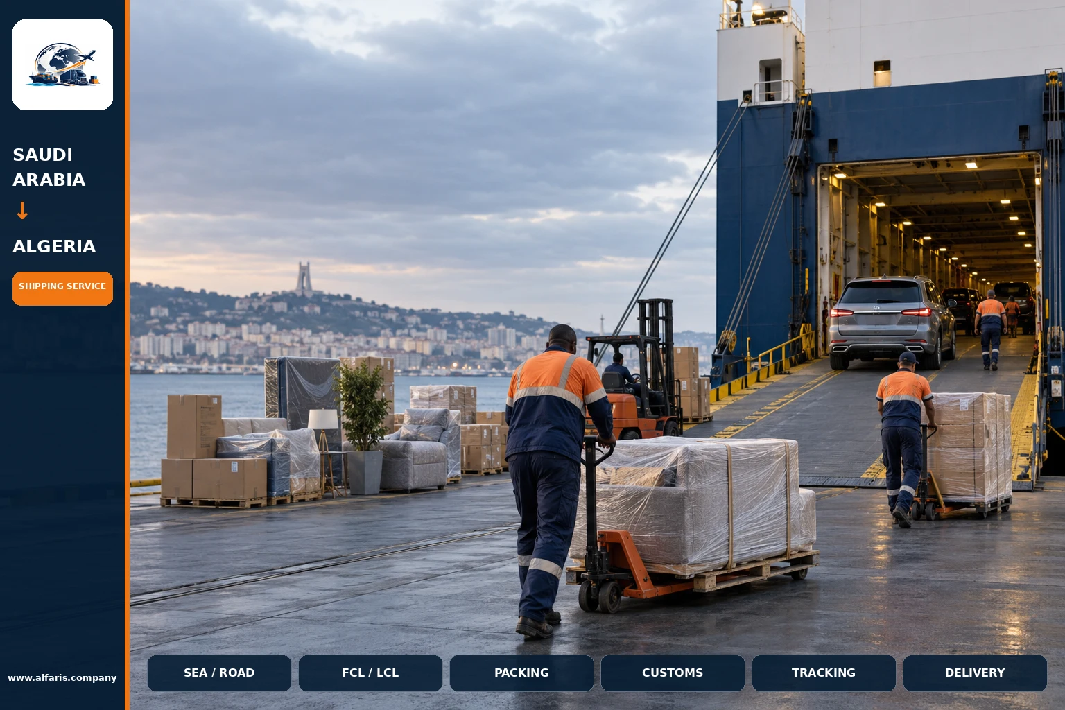 shipping company from Saudi Arabia to Algeria — assessment
