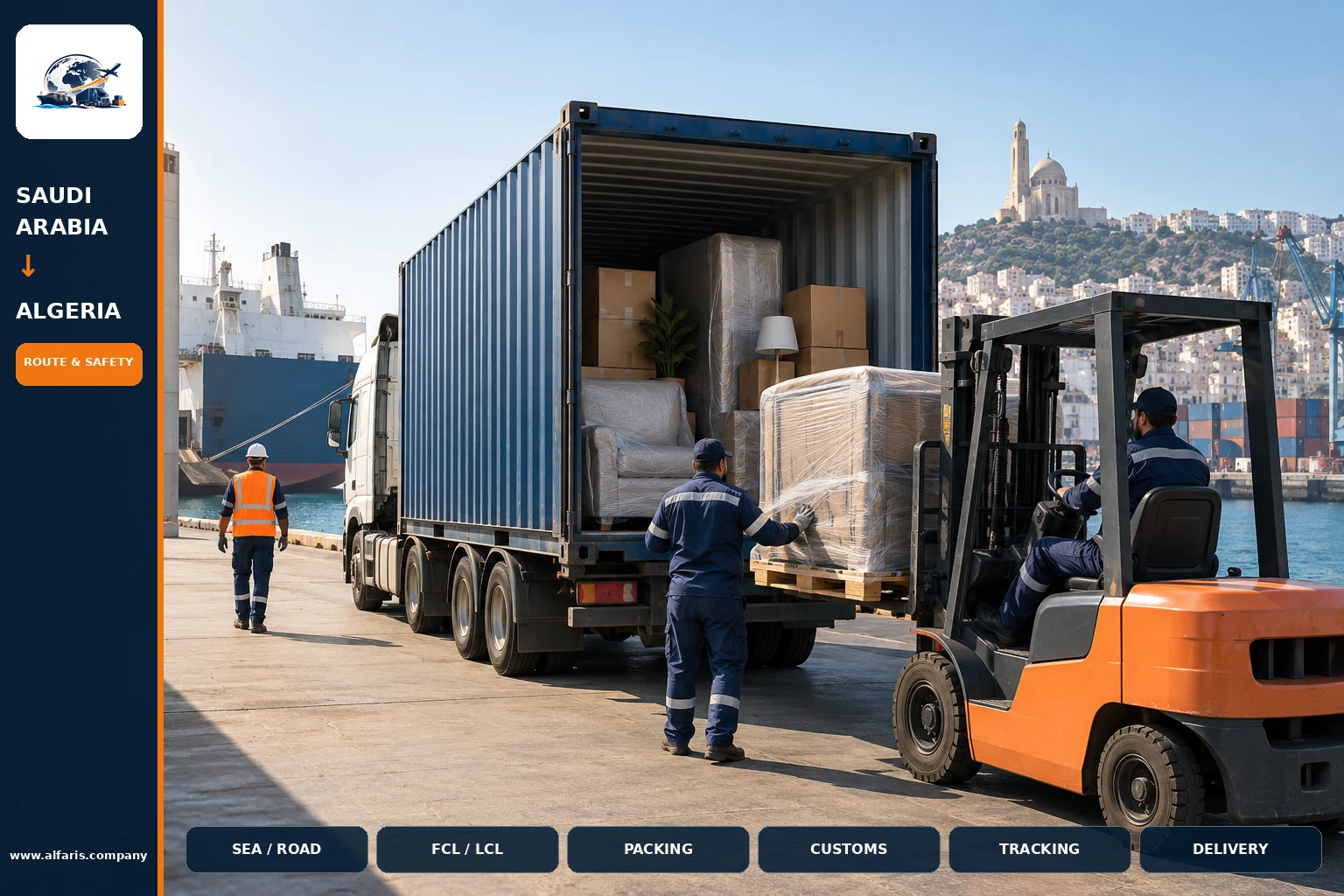 Furniture packaging for shipping to Algeria