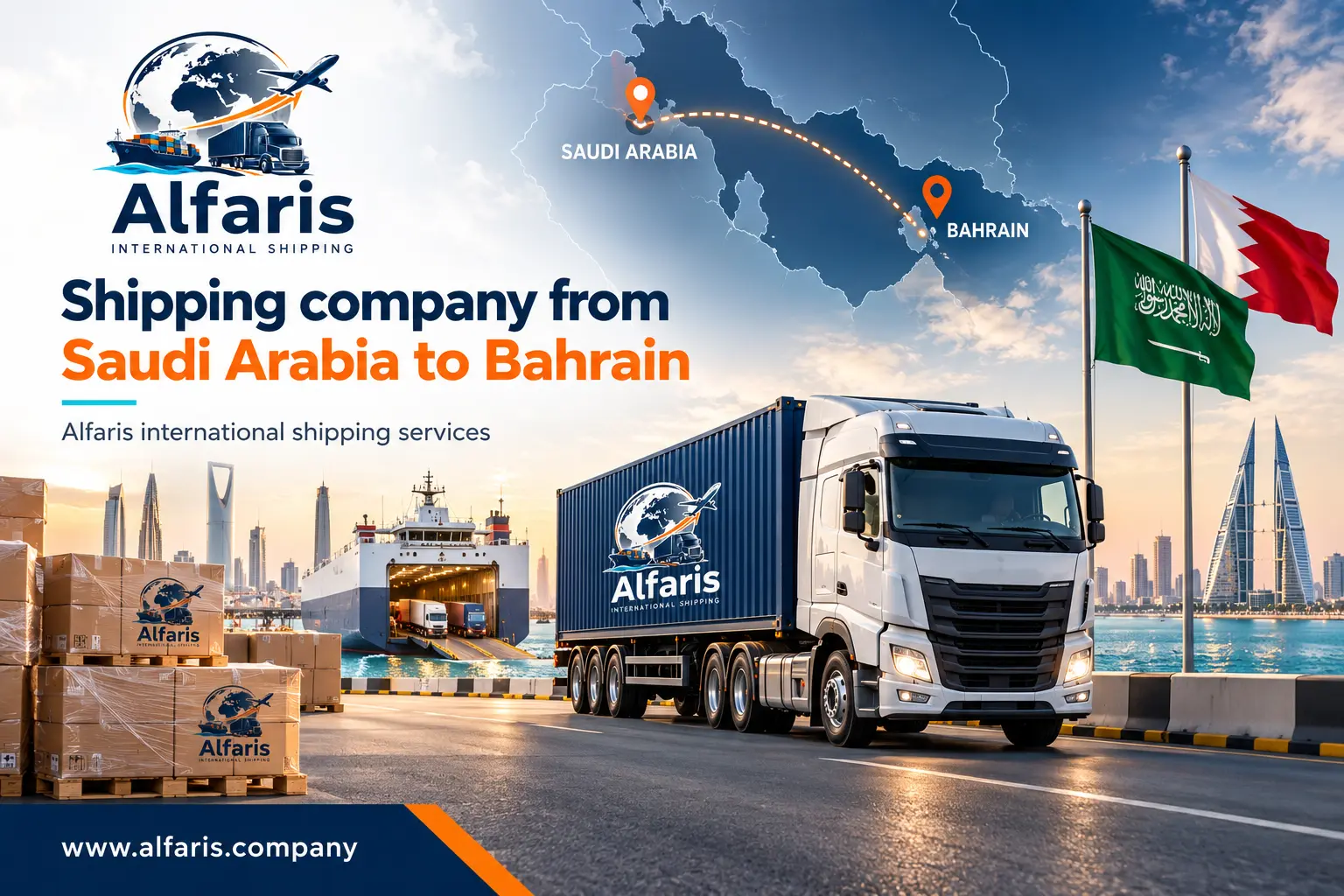 Shipping company from Saudi Arabia to Bahrain