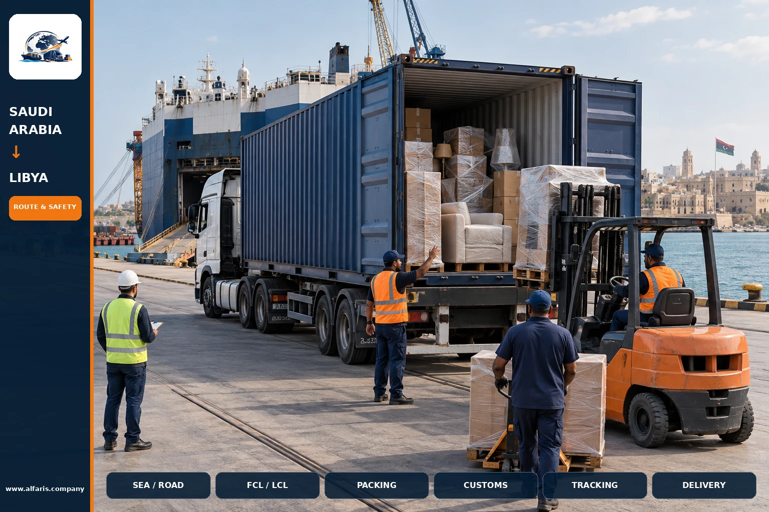 Furniture packaging for shipping to Libya