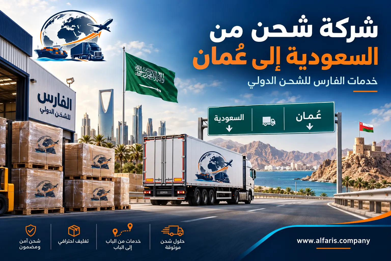 شركة شحن من السعودية إلى عُمان