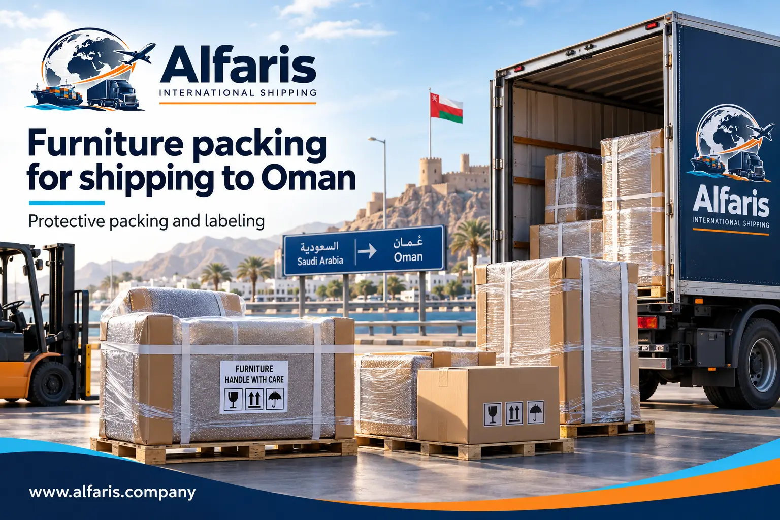 Furniture packaging for shipping to Oman Furniture packaging for shipping to Oman